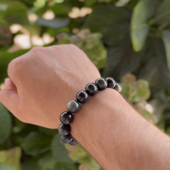 "Moon Shadow" Obsidian Bracelet
