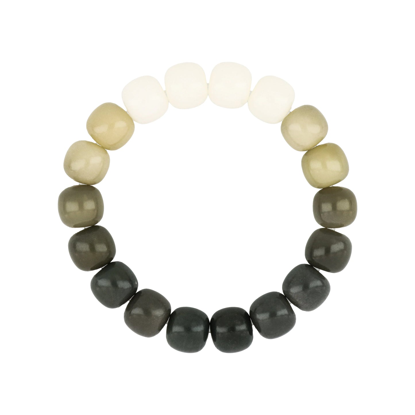 White to Dark Khaki Bodhi Bracelet